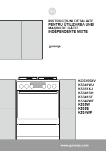 Manual Gorenje K535W Aragaz