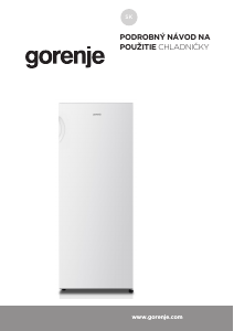 Návod Gorenje R4142PS Chladnička