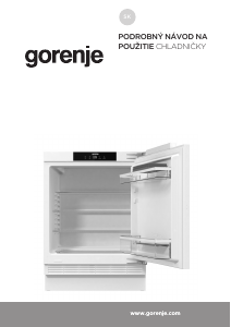 Návod Gorenje RIU609EA1 Chladnička