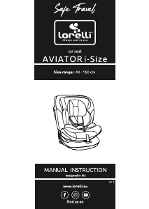Manual de uso Lorelli Aviator i-Size Asiento para bebé