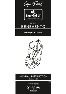 Manual Lorelli Benevento Car Seat