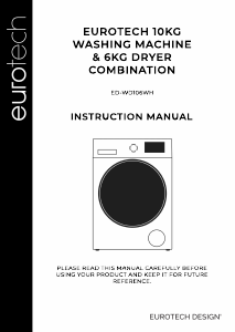 Handleiding Eurotech ED-WDC106WH Was-droog combinatie