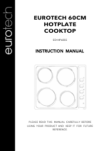 Manual Eurotech ED-HP60SS Hob