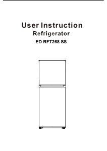 Manual Eurotech ED-RFT268SS2 Fridge-Freezer