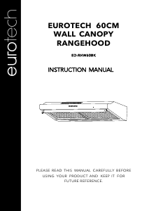 Manual Eurotech ED-RHW60BK Cooker Hood