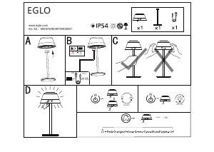 Manual de uso Eglo 900979 Lámpara
