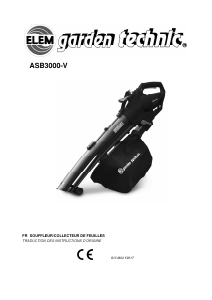 Mode d’emploi ELEM Garden Technic ASB3000-V Souffleur