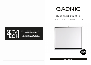 Manual de uso Gadnic PROJ0002 Pantalla proyector