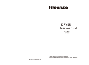 Manual Hisense HDFY90H Dryer
