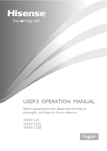 Handleiding Hisense HRBF125 Koelkast