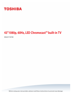 Handleiding Toshiba 43L511U18 LED televisie