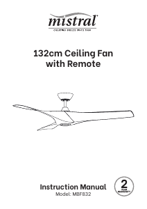 Manual Mistral MBF832 Ceiling Fan