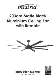 Manual Mistral MBF851BK Ceiling Fan