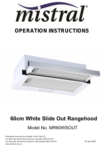Manual Mistral MR60WSOUT Cooker Hood