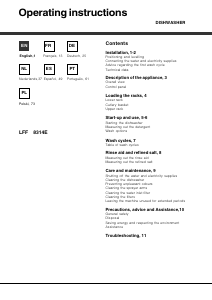 Manual Hotpoint LFF 8314E X EU Dishwasher