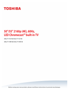 Manual Toshiba 50L711M18 LED Television