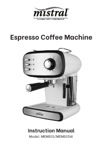Handleiding Mistral MEM815 Espresso-apparaat
