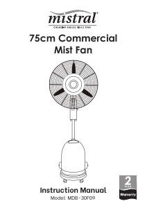 Manual Mistral MDB-30CF09 Fan