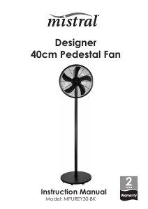 Handleiding Mistral MPUREY30-BK Ventilator
