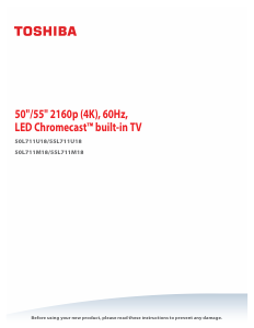Manual Toshiba 55L711M18 LED Television