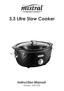Manual Mistral MSC532 Slow Cooker