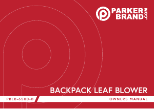 Manual Parker PBLB-6500-B Leaf Blower