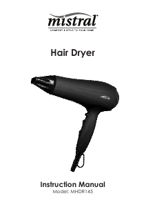 Manual Mistral MHDR145 Hair Dryer