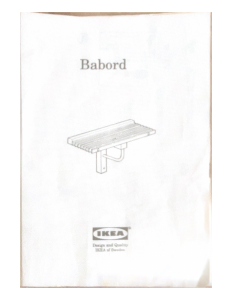 Rokasgrāmata IKEA BABORD Plaukts