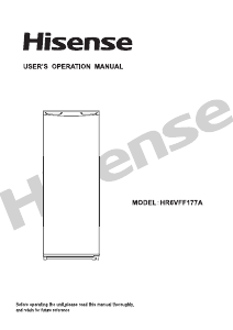 Manual Hisense HR6VFF177A Freezer