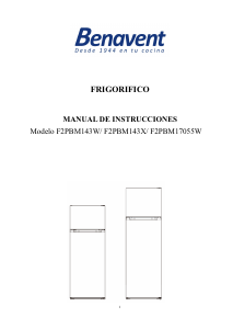 Manual de uso Benavent F2PBM17055W Frigorífico combinado