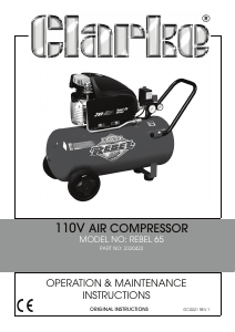 Manual Clarke Rebel 65 Compressor