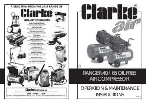 Handleiding Clarke Ranger 40 Compressor
