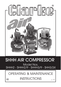 Handleiding Clarke SHHH 3/9 Compressor