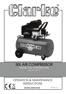 Manual Clarke Panther 9/50 Compressor