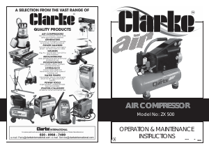 Manual Clarke ZX500 Compressor