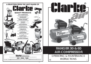 Handleiding Clarke Ranger 60 Compressor