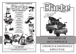 Manual Clarke Ranger 65 Compressor