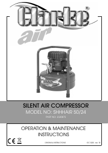Manual Clarke SHHH 50/24 Compressor