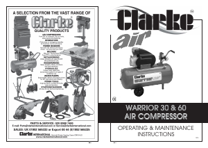 Manual Clarke Warrior 30 Compressor
