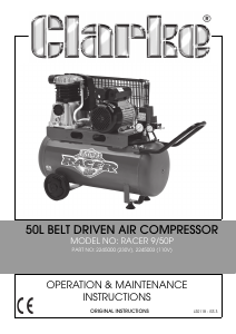 Manual Clarke Racer 9/50P Compressor