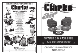 Manual Clarke Spyder 7 Compressor
