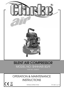 Handleiding Clarke SHHH 50/9 Compressor
