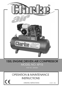 Handleiding Clarke XP15 Compressor