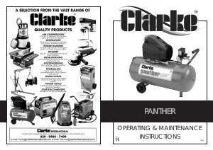 Manual Clarke Panther 50 Compressor