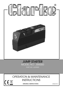 Manual Clarke JSM300 Jump Starter