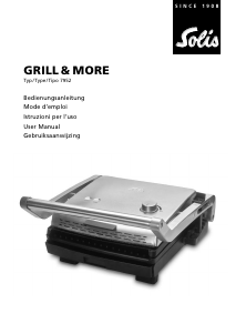 Bedienungsanleitung Solis 7952 Grill & More Kontaktgrill