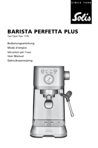 Handleiding Solis 1170 Barista Perfetta Plus Espresso-apparaat