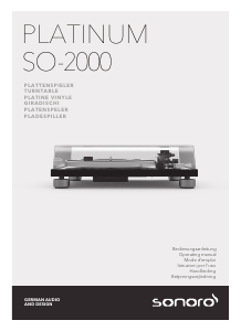 Mode d’emploi Sonoro SO-2000 Platinum Platine
