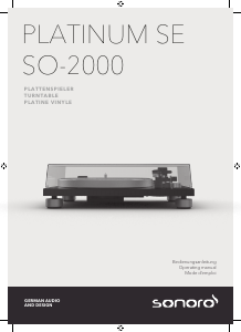 Manual Sonoro SO-2000 Platinum SE Turntable