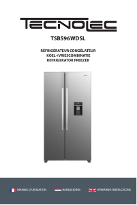 Mode d’emploi Tecnolec TSBS96WDSL Réfrigérateur combiné
